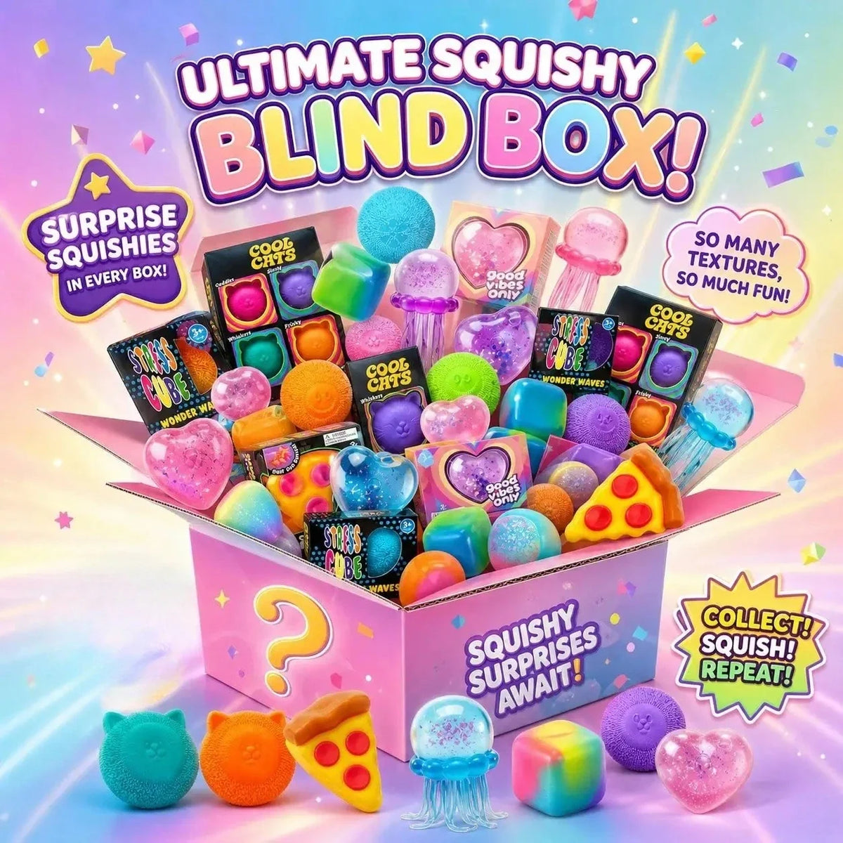 100+ Pieces Assorted Squishy Figures Blind - ProPawPet.com