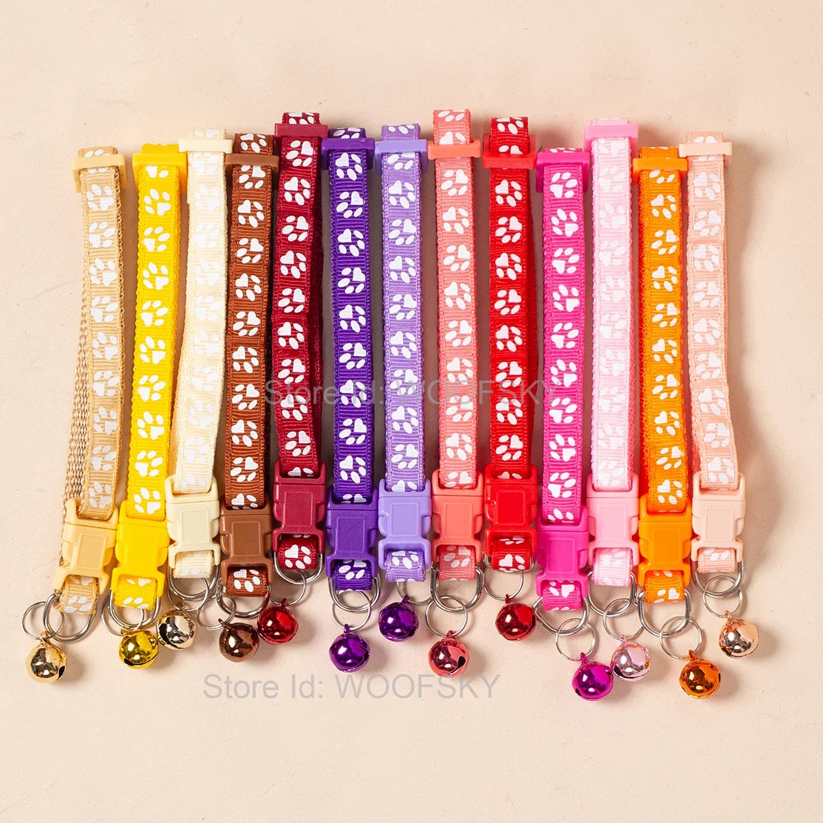 10pcs Colorful Pet Collars with Bell 23 - ProPawPet.com