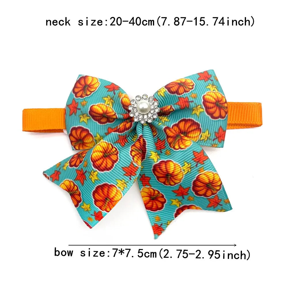 50/100pcs Fall Style Small Dog Bow Tie Pet - ProPawPet.com
