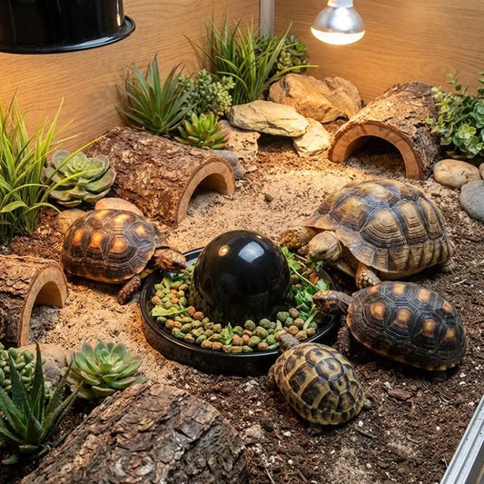 Easy-Clean Plastic Reptile Feeder Bowl Round - ProPawPet.com