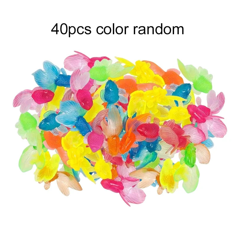 10 20 Artificial Aquarium Goldfishes Fake Rubber Fish Ornament – 3 Colors