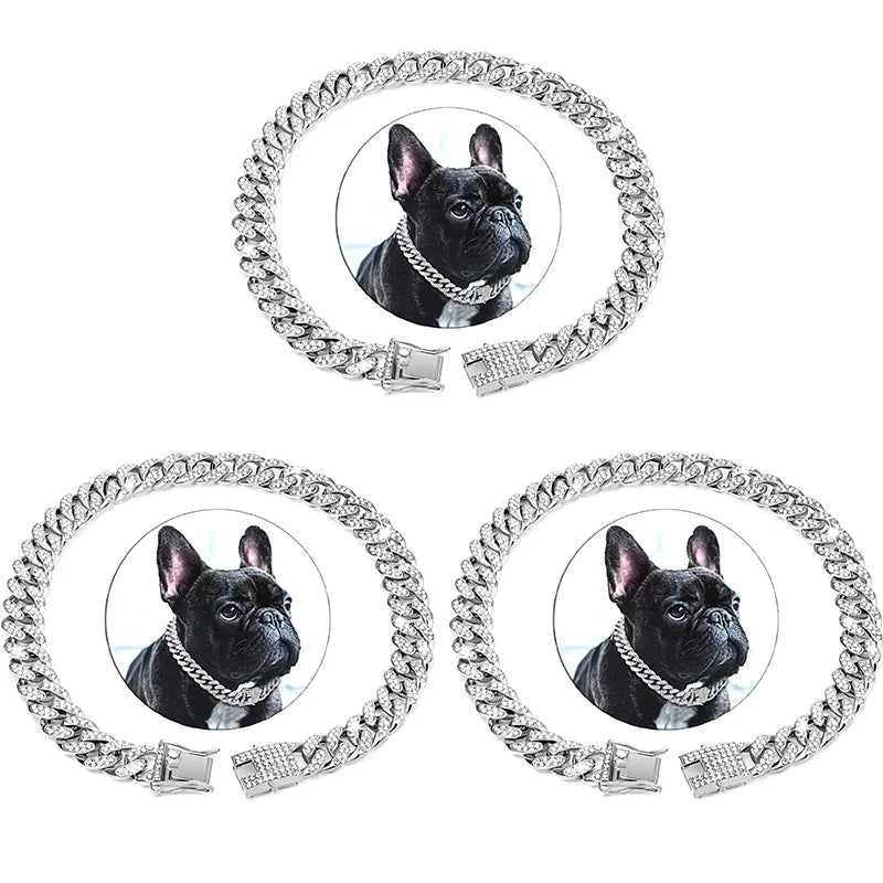 1-3pcs Dog Chain Diamond Dog Collar Walking - ProPawPet.com