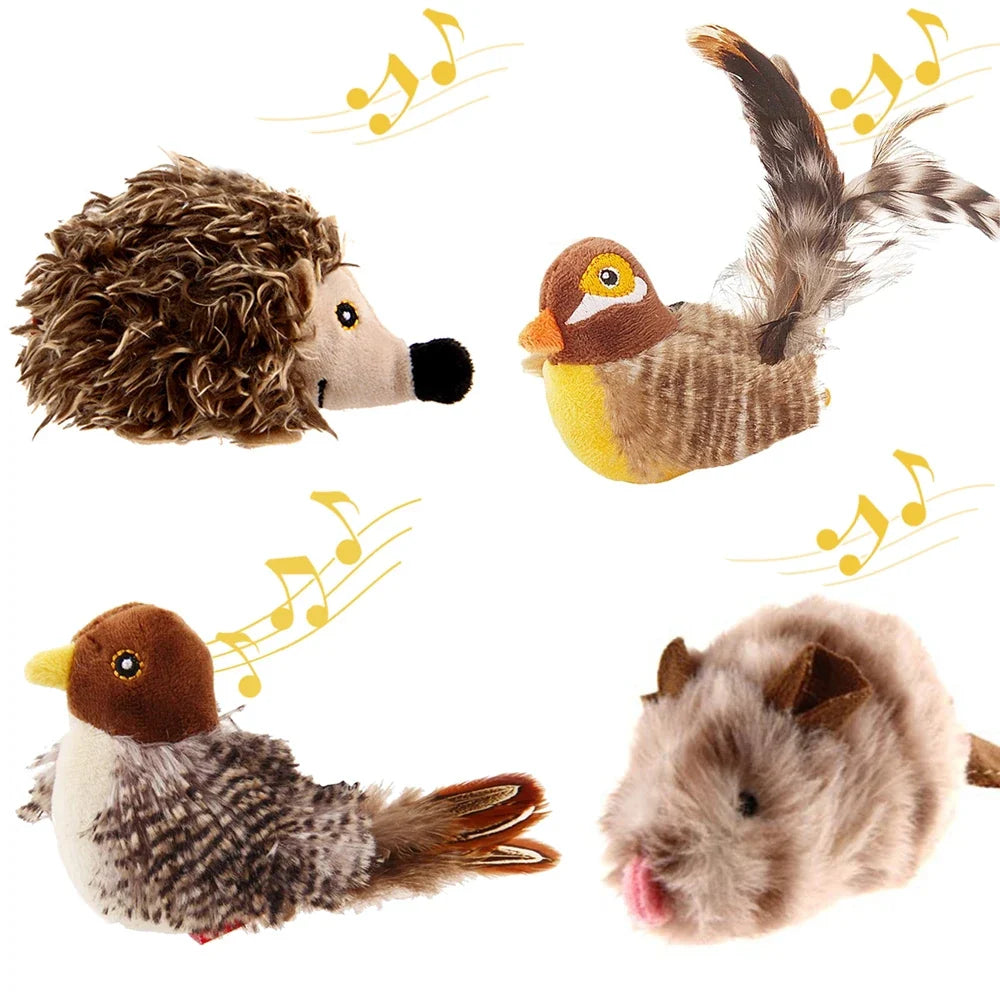 GiGwi Sound Bird Toy Brown Bird, Hedgehog, - ProPawPet.com