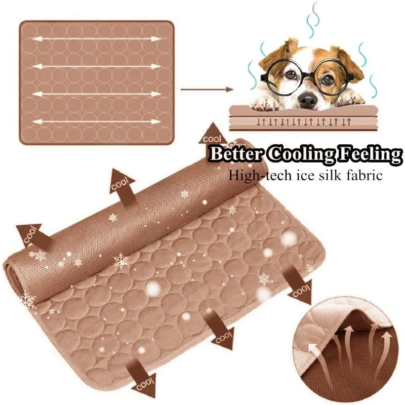 Summer Cool Pet Mat, Ice Silk Breathable Cat - ProPawPet.com