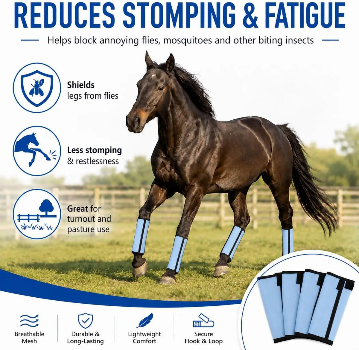 Fly Boots for Horses Set of 4 Breathable - ProPawPet.com