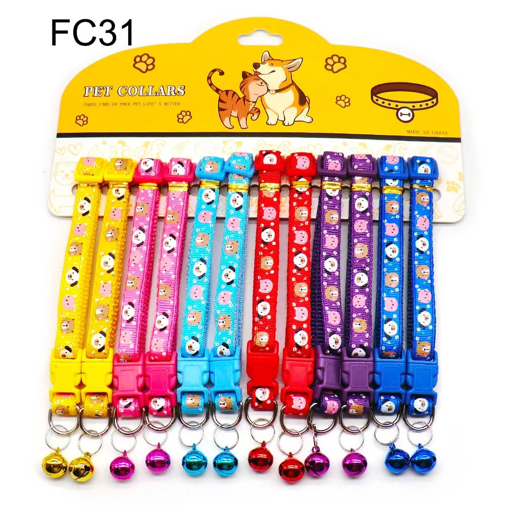 12PCS Cat & Dog Fashion Outdoor Collar with - ProPawPet.com