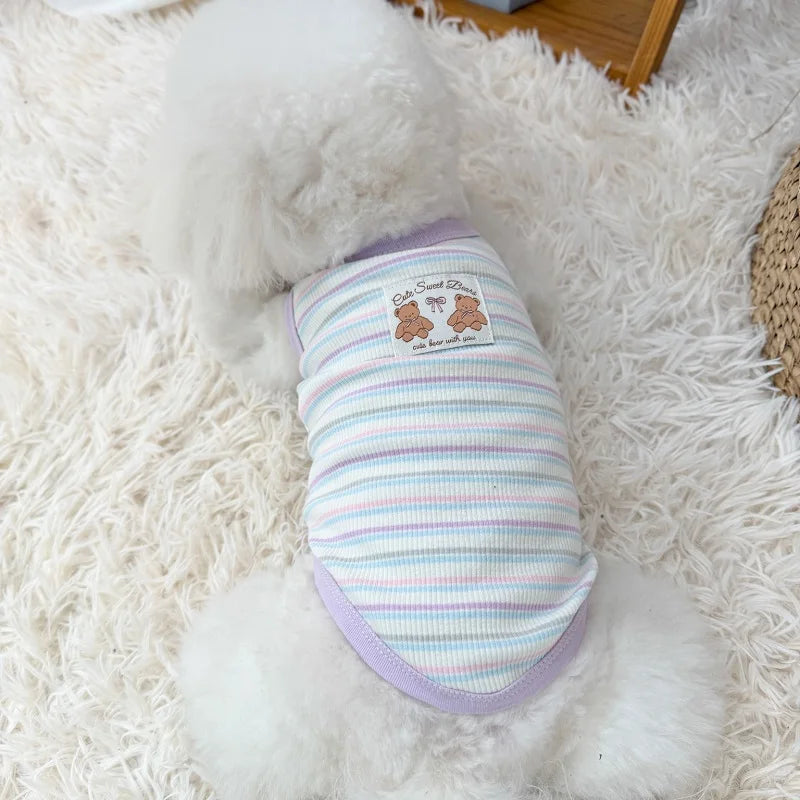 Thin Cooling Dog Dress Striped Dog Clothes - ProPawPet.com