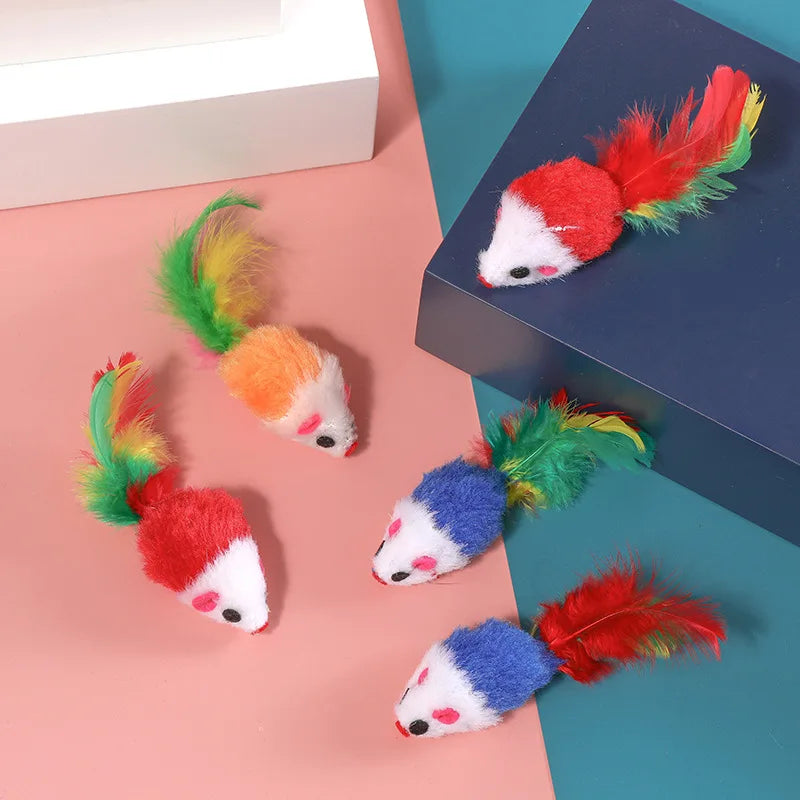 5PCS Plush Simulation Mouse Cat Toys Pet - ProPawPet.com