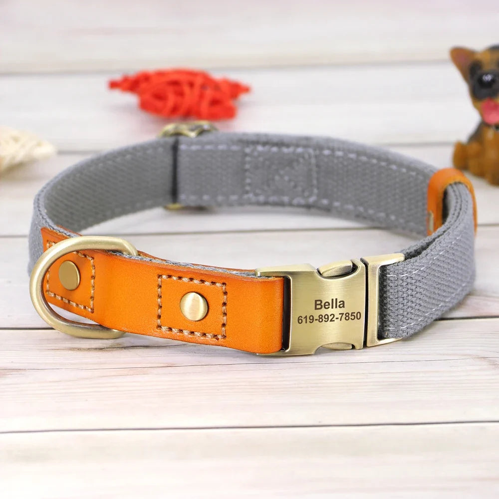 Nylon Custom Dog Puppy Collar Leash Set - ProPawPet.com