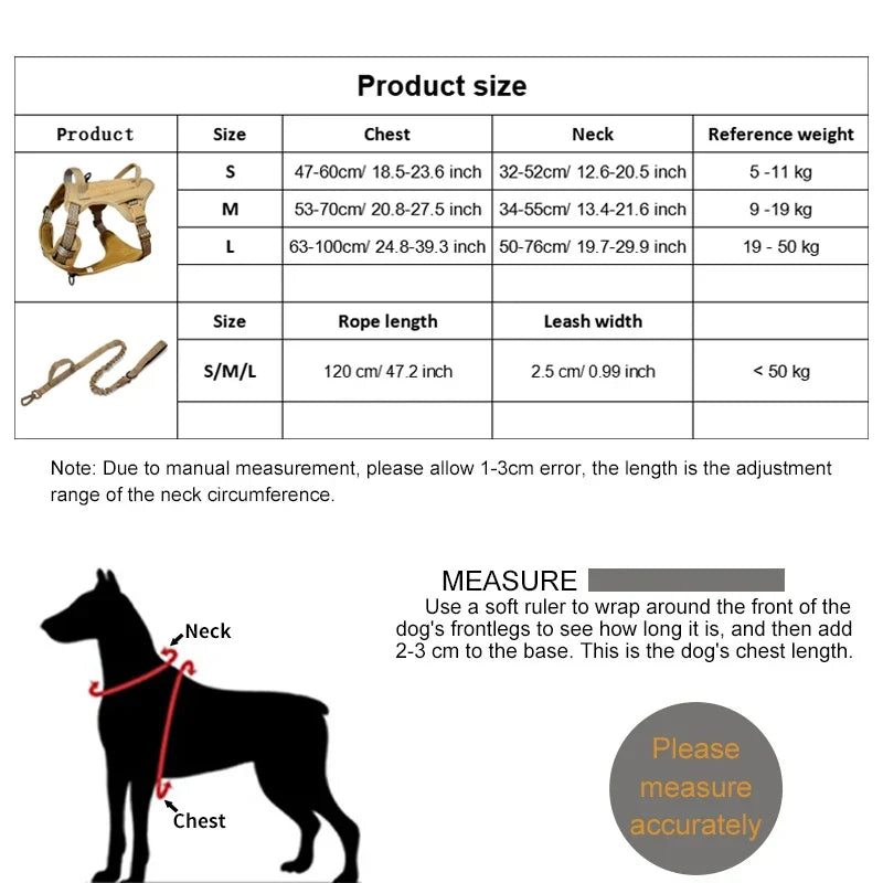 Dog Tactical Harness Vest Pet Dog Harness - ProPawPet.com