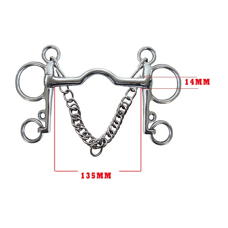 120 125 127 130 135mm Stainless Steel Horse Gag Chew Durable – 13 Colors