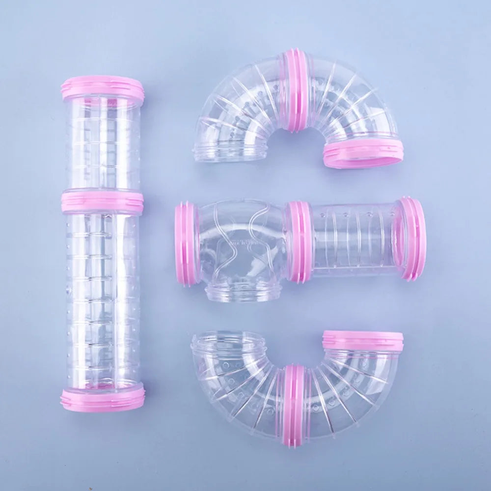 DIY Hamster Tunnel Tubes Set Transparent Ventilated Maze Easy – 5 Colors