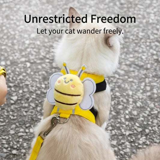 Cute Bee Cat Harness Vest with Leash - ProPawPet.com