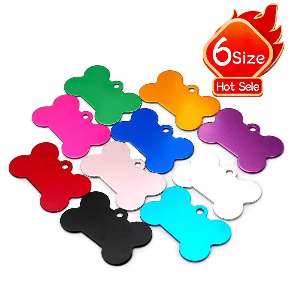 KIYUE 100 Pcs Blank Bone Shaped Dog Tag Cat - ProPawPet.com