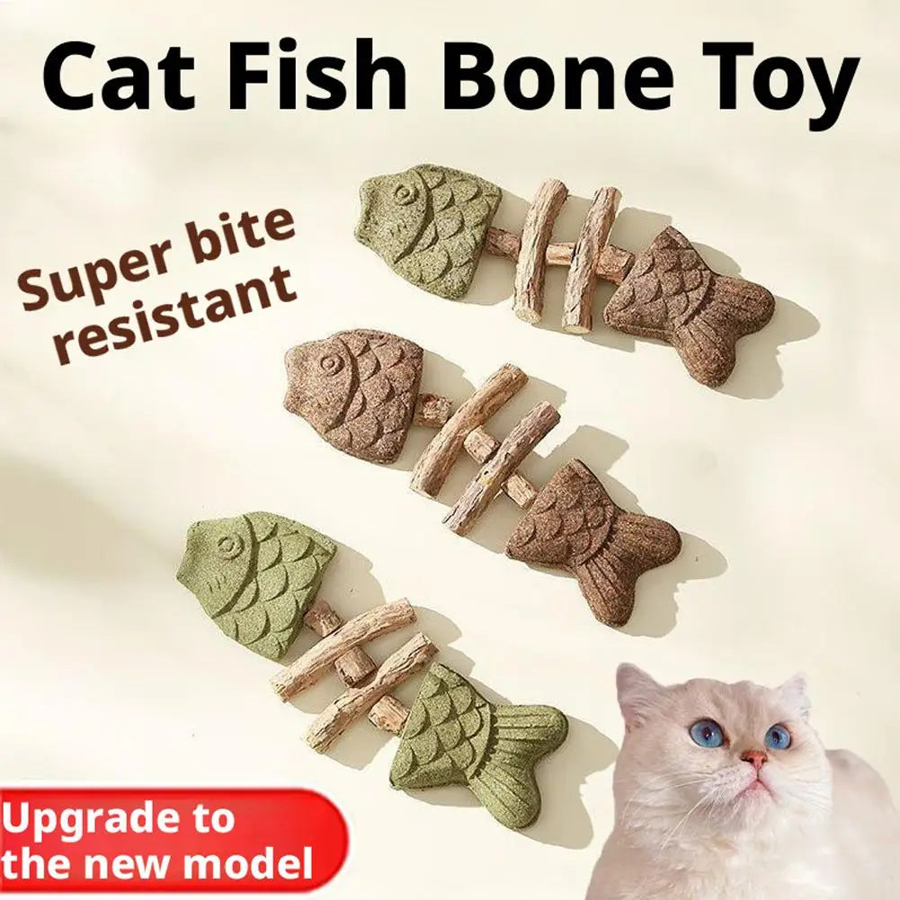 Funny Fish Bone Cat Toys Cat Teeth Cleaning - ProPawPet.com