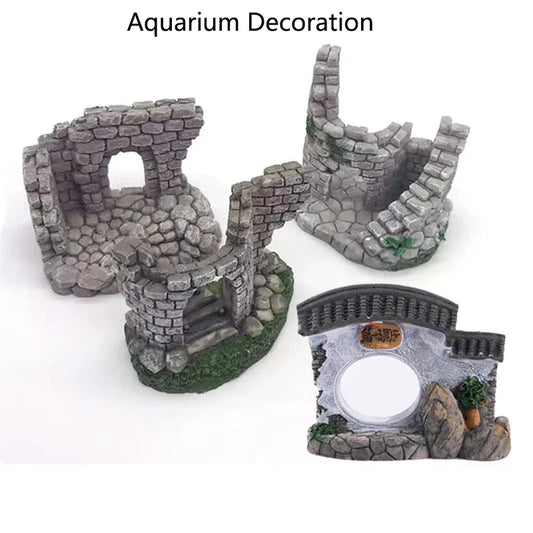 Resin Door Aquarium Decoration Fish Tank - ProPawPet.com