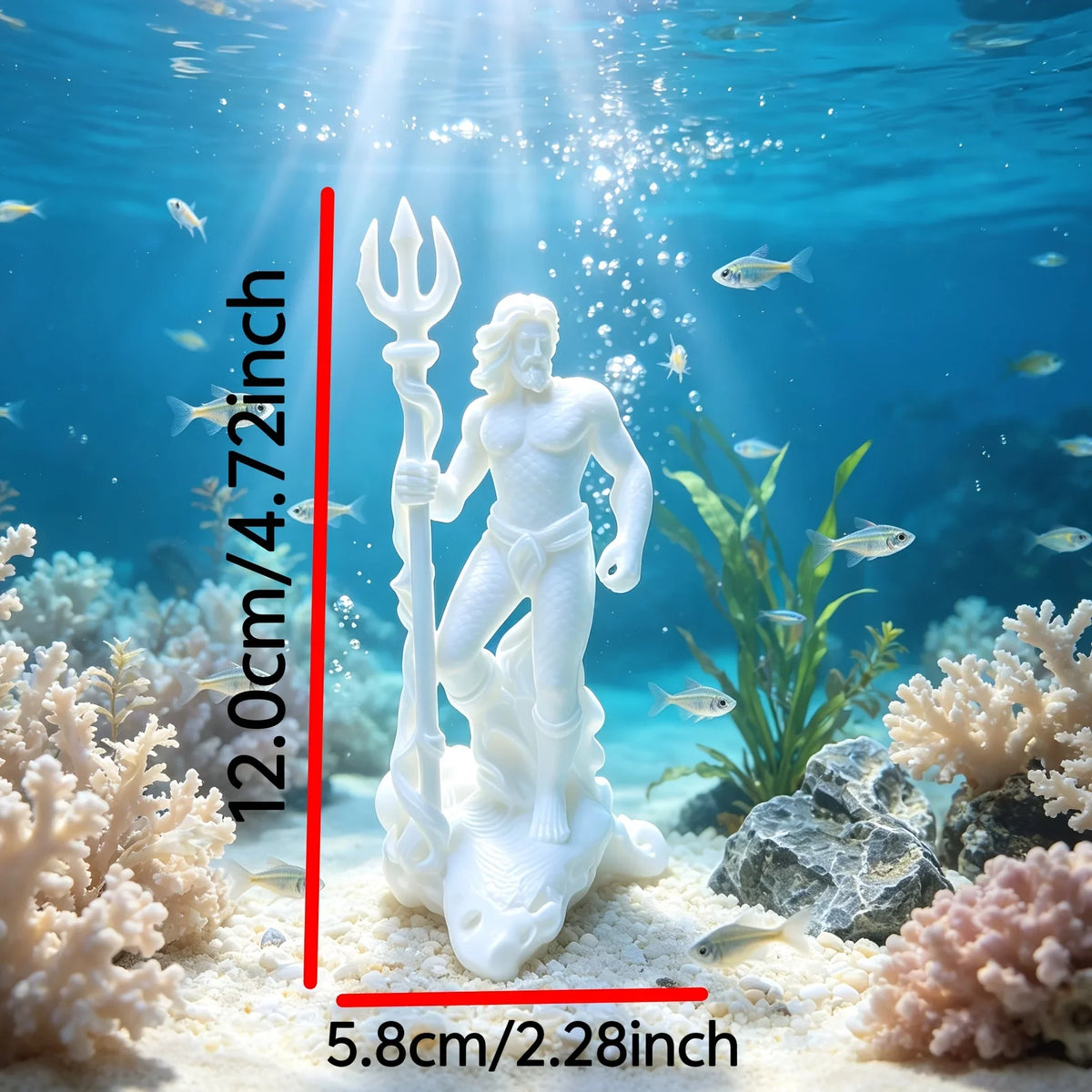 Handsome Trident Aquatic Humanoid Ornaments for Aquariums