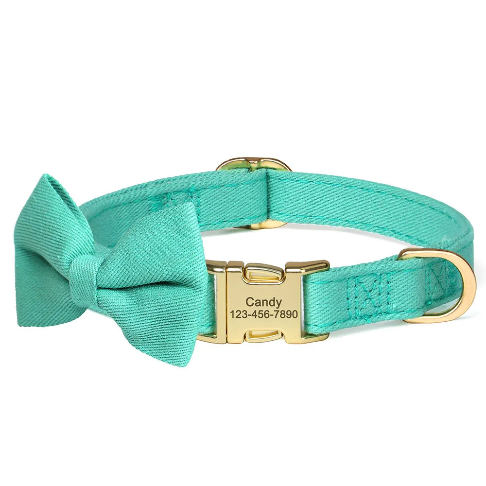 Personalized Dog Collar Cute Bowtie Dog - ProPawPet.com