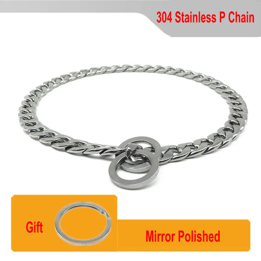 30-75CM 304 Stainless Steel P Chain Dog - ProPawPet.com