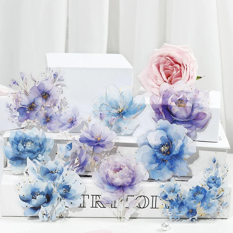 10 Pcs PET Bronzing Flower Stickers - ProPawPet.com