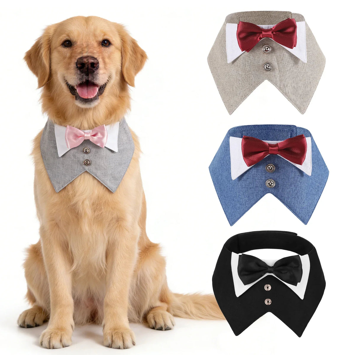 Sucado Dog Tuxedo Suit Bandana, Wedding - ProPawPet.com