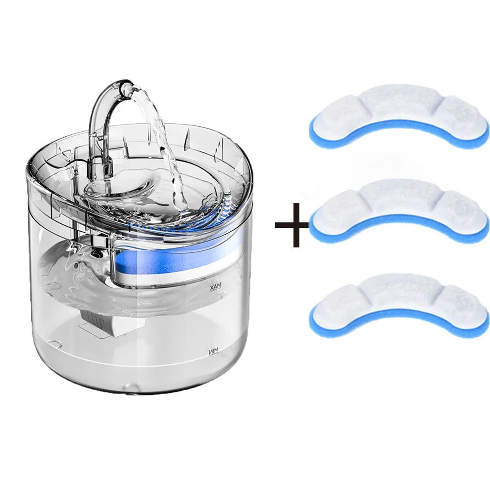 Quiet 2l Cat and Dog Drinker Activated Carbon Filter
