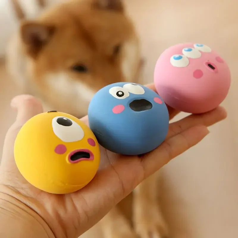 Set Dog Sounding Toy with Cute Big Eyeball Design Pet Durable – Dog Toys & Play