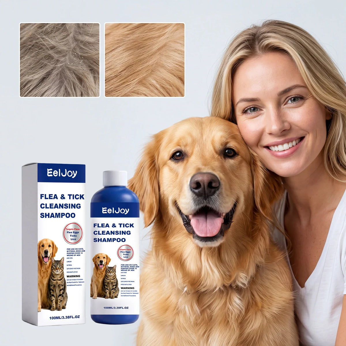 Pet Flea Tick Lice Removal Shampoo Deep - ProPawPet.com