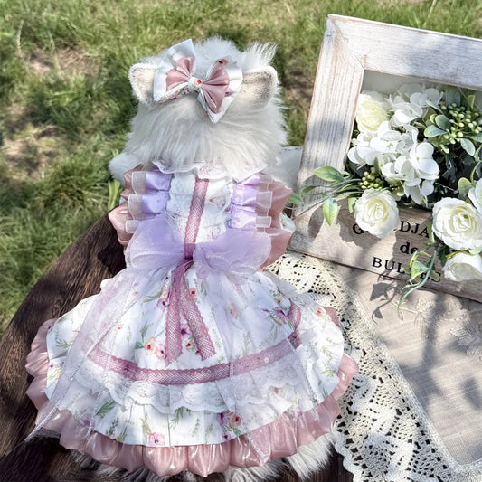 Retro Fashion Pink Purple Puppy Clothing - ProPawPet.com
