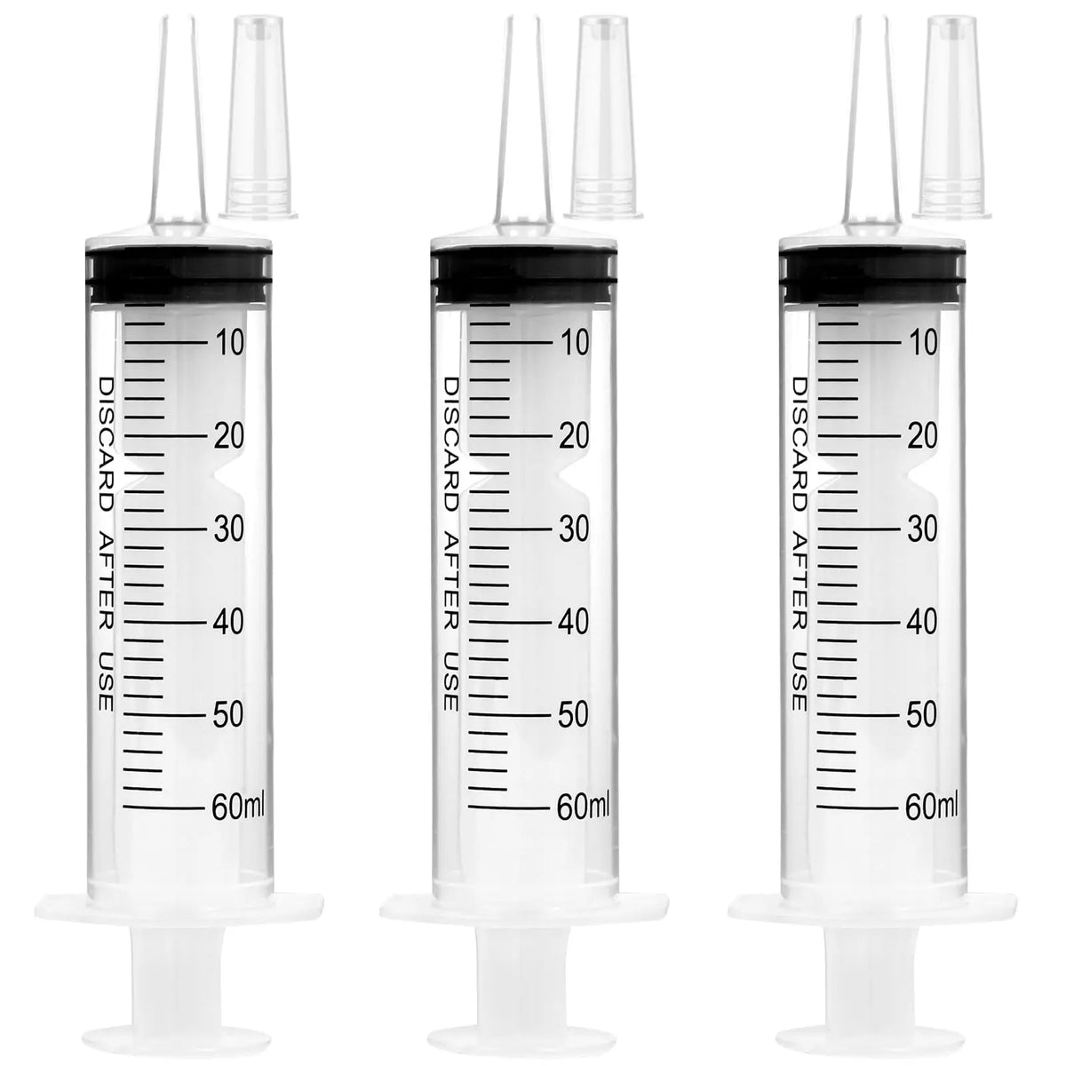50Pcs 60ml Plastic Syringe With Cap - ProPawPet.com