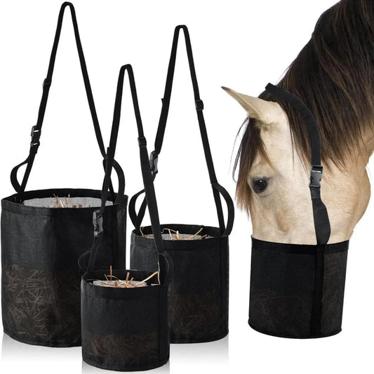 Horse Hay Feeding Bags Adjustable Neck - ProPawPet.com