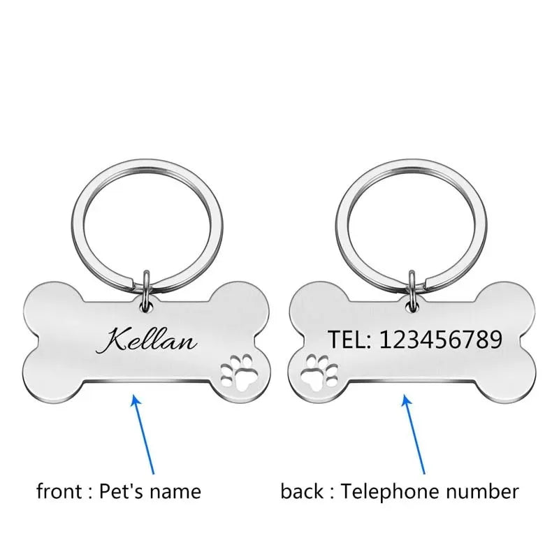 Engraved Pet ID Name for Cat Puppy Dog Collar – 4 Colors