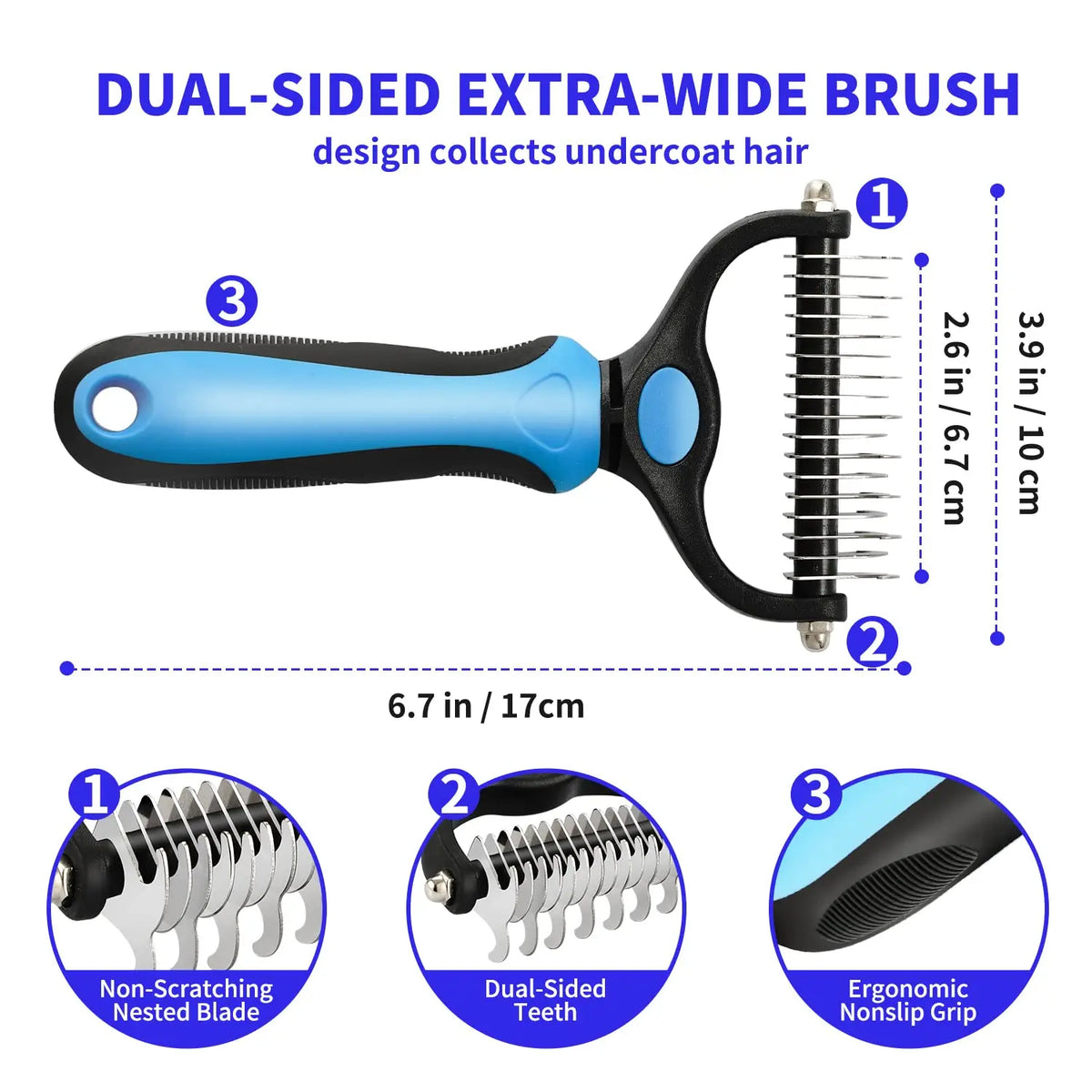 Professional Pet Deshedding Brush Dog Hair - ProPawPet.com