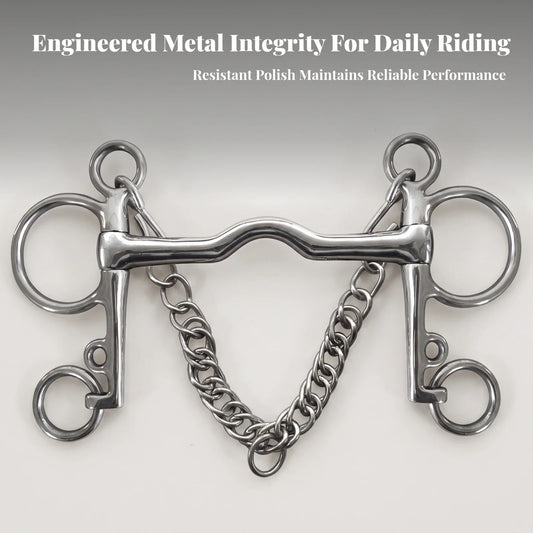 Pelham Horse Bit with Curb Chain Stainless - ProPawPet.com