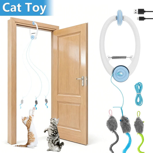 Door Hanging Auto-Rebound Cat Toy Plastic - ProPawPet.com