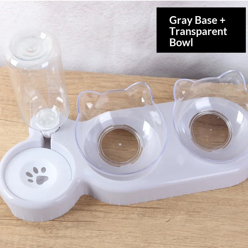 3 in 1 Anti-tip Cat Pet Feeder Automatic - ProPawPet.com