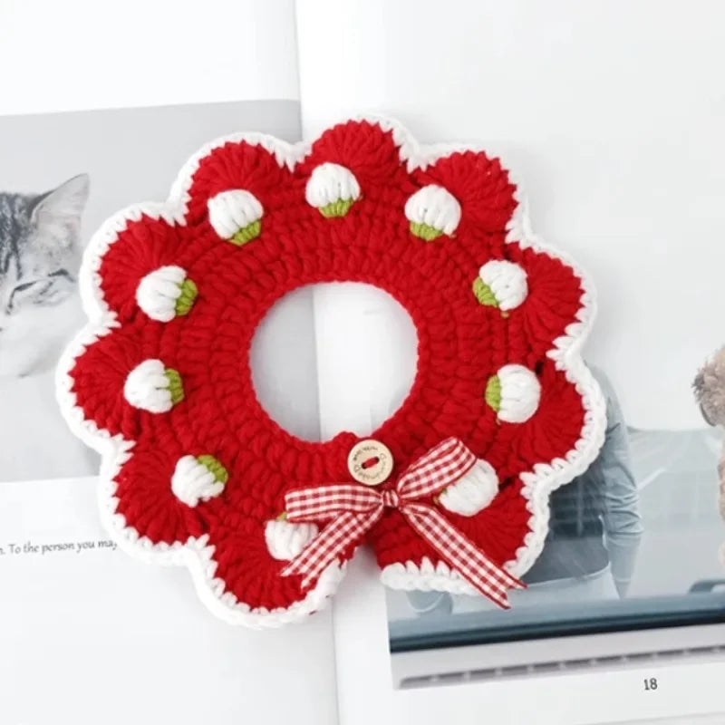 Hand-woven Cat Strawberry Collar - ProPawPet.com