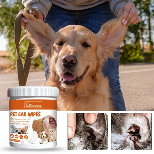 Pet Ear Wipes Gentle Ear Cleaning Wipes - ProPawPet.com