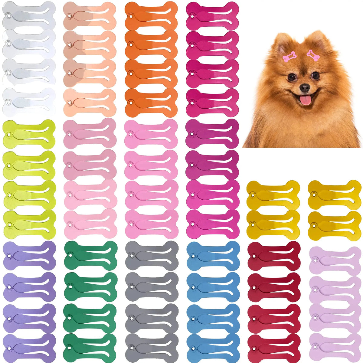 100/200pcs Dog Hair Clips Multicolor - ProPawPet.com
