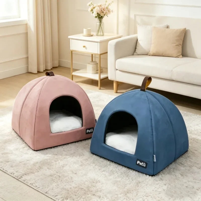 Winter Warm Pet Cave Bed Cat House Tent Soft - ProPawPet.com