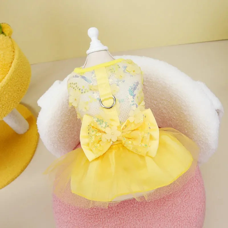Summer Pet Clothes Apparel Dog Harness Dress - ProPawPet.com
