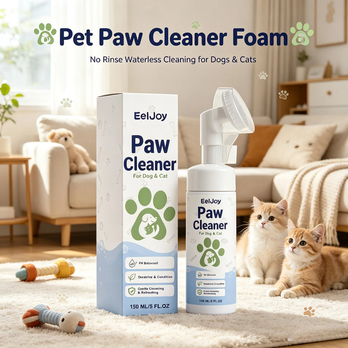 No Rinse Pet Paw Clean Foam With Built-in - ProPawPet.com