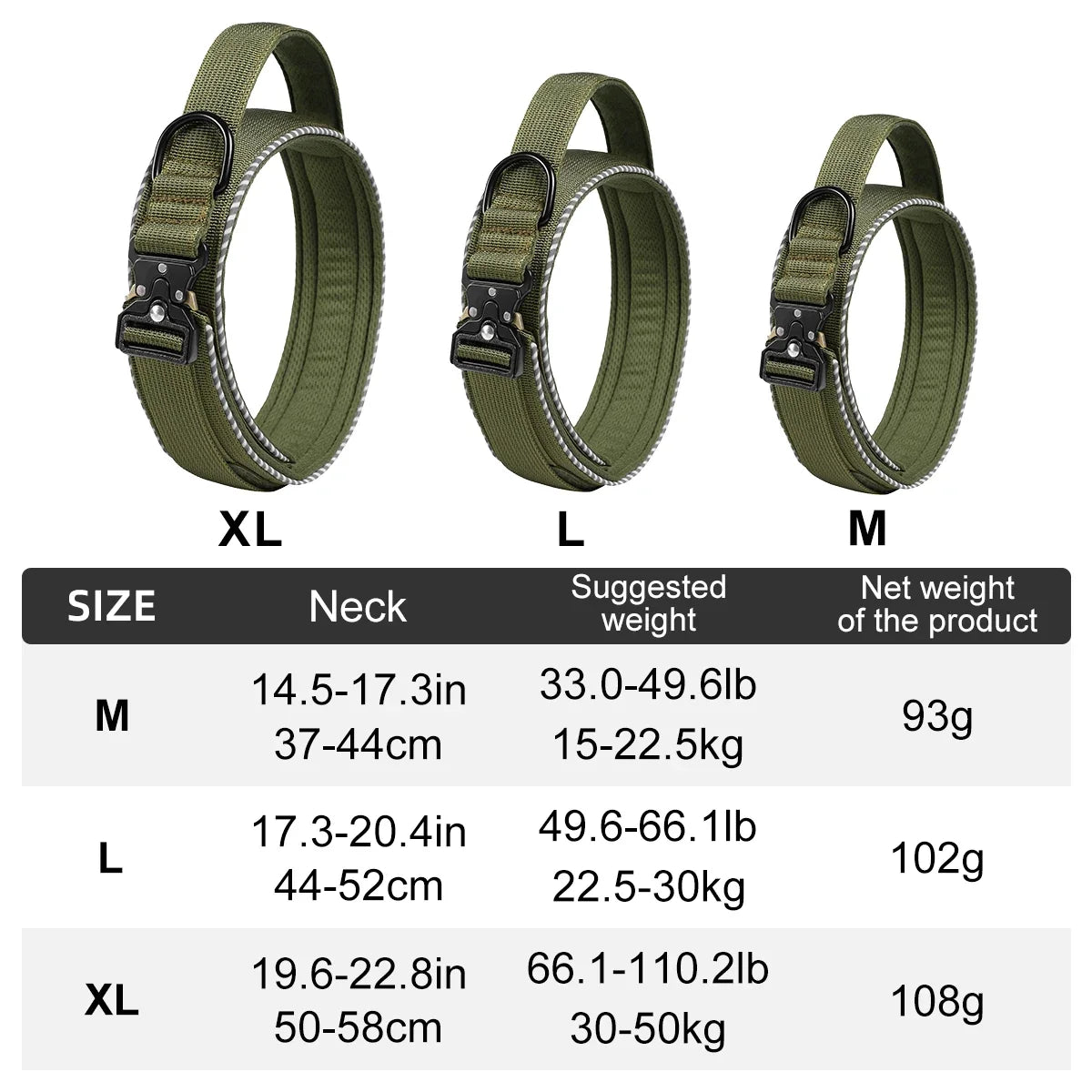 Tactical dog collar, adjustable military - ProPawPet.com