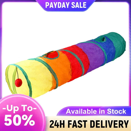 Rainbow Cats Hideout Tunnels Polyester - ProPawPet.com