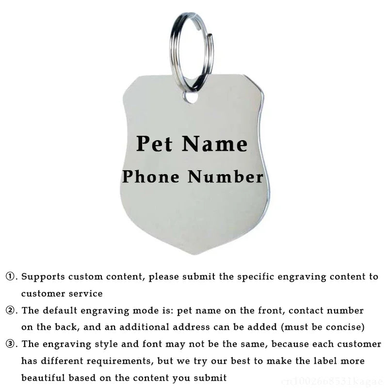 Personalized Dog Nameplate Cat Name ID Tags - ProPawPet.com