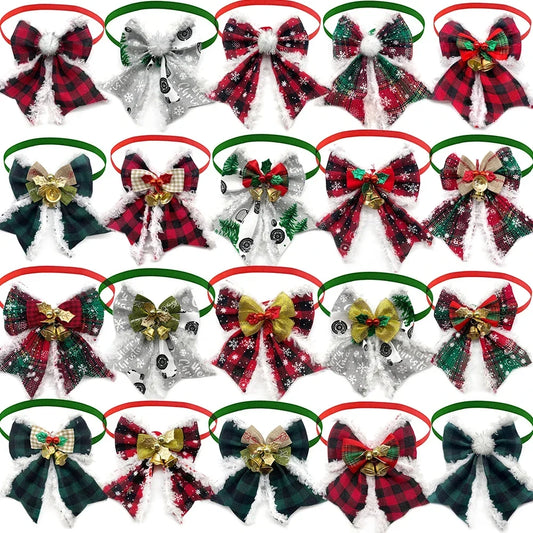 50/100pcs Christmas Dog Bow Tie Pet Dog Cat - ProPawPet.com