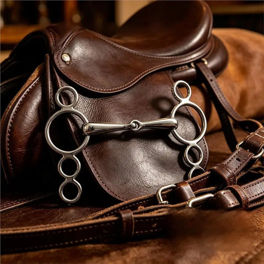 -Dutch Gag Bit 3 Ring Jointd Stainless Steel - ProPawPet.com
