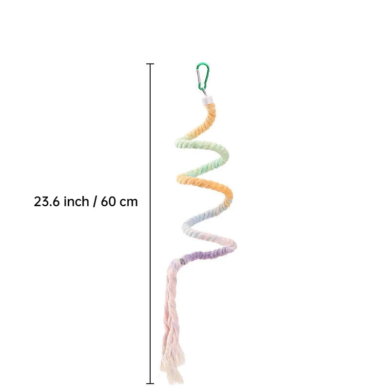 Bird Rope Perches Gradient Colorful Bendable Climbing – 5 Colors