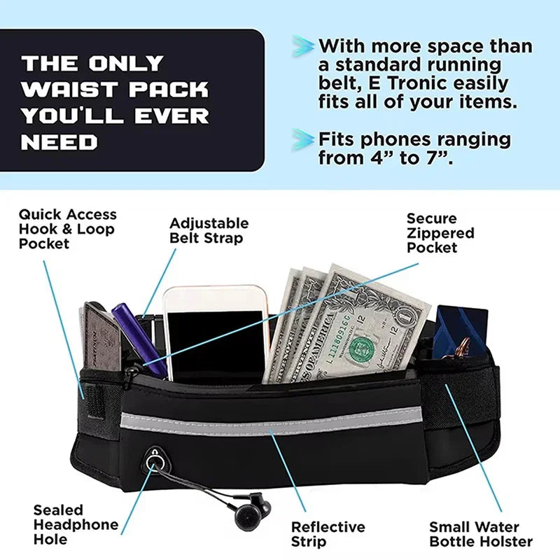 Hands-Free Dog Leash Waist Bag Reflective - ProPawPet.com