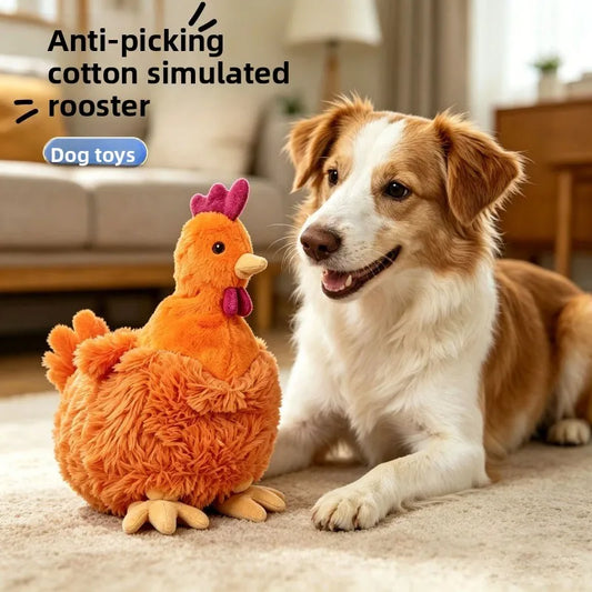 Durable Plush Squeaky Chicken Dog Toy